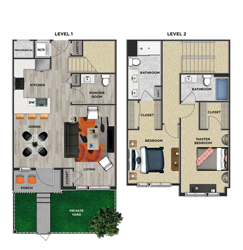 TOWNHOME 1266 sqft at 675 N. Highland, Atlanta, GA, 30306